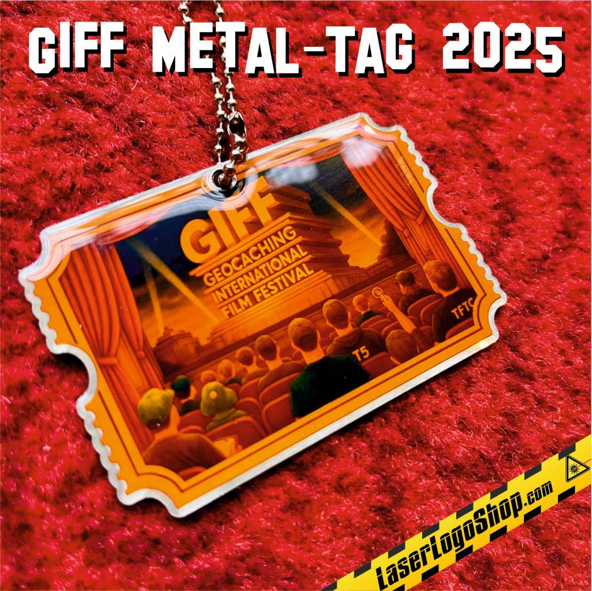 "GIFF 2025 MetalTag" - 1 individueller, trackbarer MetalTag